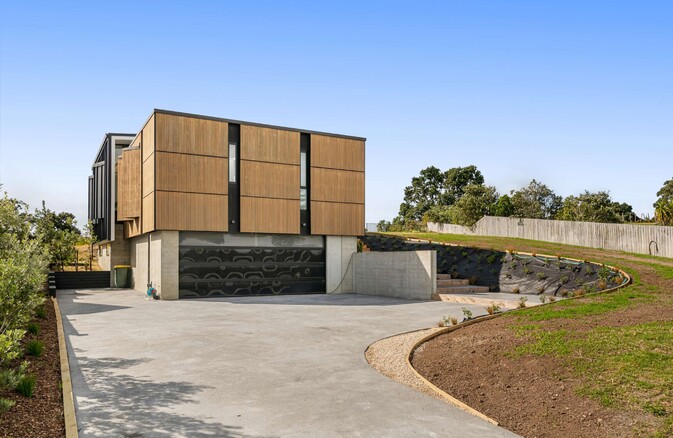 Image of a residential home renovation. Newly remodelled and landscaped home by Auckland builders, Eden Construction. New Zealand.