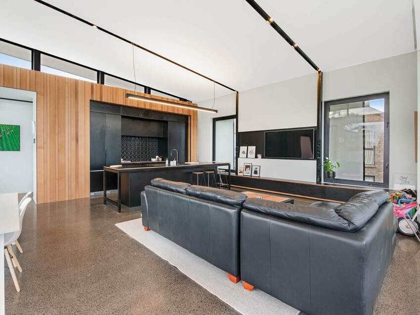 Image of a residential home renovation. Photo of interior and living space before renovation.