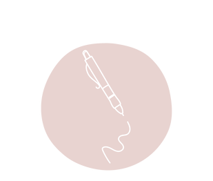 Pen icon to start Writing and Content text for Belle PR