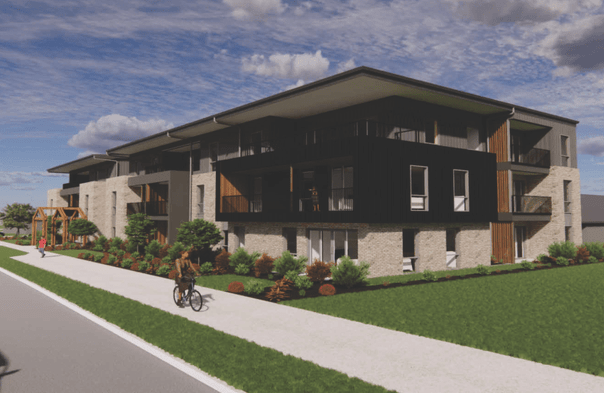 Apartments on Vogel street view when completed