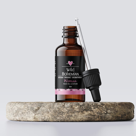 Label Design mockup for Wild Bohemian facial oll by Page Design Ltd
