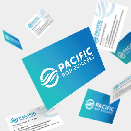 Business Cards designed for Pacific BOP Builders by Page Design Ltd