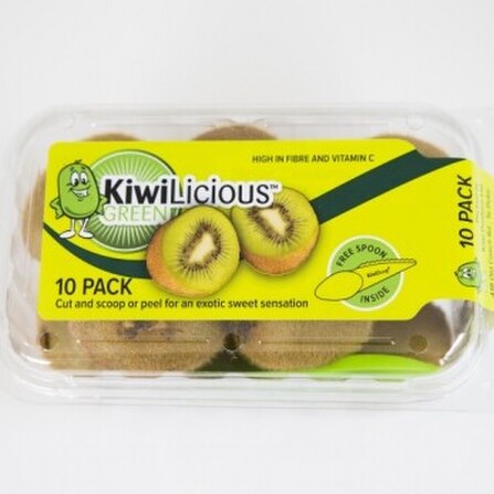 Example of packaging label designed for Kiwilicious Kiwifruit