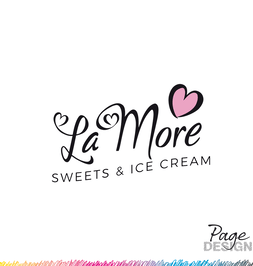 Logo Design by Page Design Ltd for La More Sweets & Ice Creams, Tirau, NZ