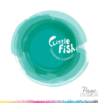 Logo design by Page Design Ltd for Little Fish Catering, Papamoa, NZ