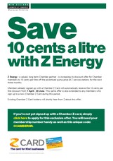 Save 10c per litre with Z Energy