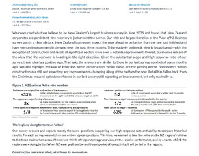 The Pulse of NZ Business ⬛ Forsyth Barr Business Survey