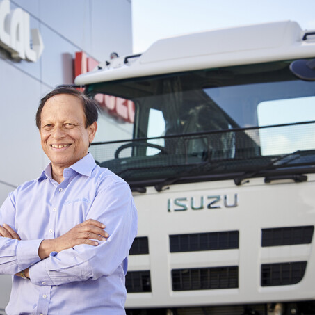 Craig Brown Photographer's portrait image of a staff member by a turck