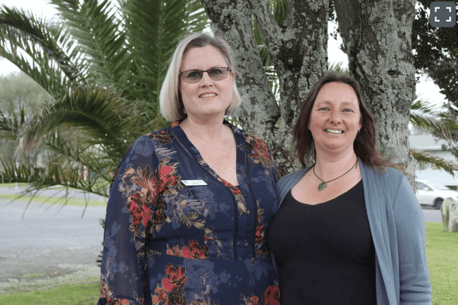 Mums4Mums founder CJ Dafoe with volunteer Tina Darlington. Photo / Talia Parker