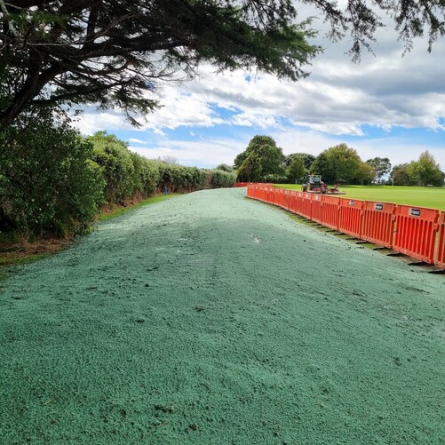 Commercial Hydroseeding at Tauranga Domain Park Bay of Plenty