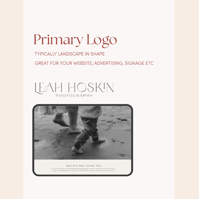 Image showing how to use a secondary logo. By Creative Box. Graphic designer. Te Awamutu. New Zealand. 