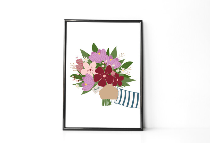 FREE floral digital print. By Kelly Boxell at Creative Box. Te Awamutu, New Zealand