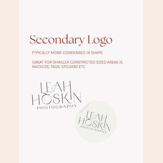 Image showing how to use a secondary logo. By Creative Box. Graphic designer. Te Awamutu. New Zealand. 