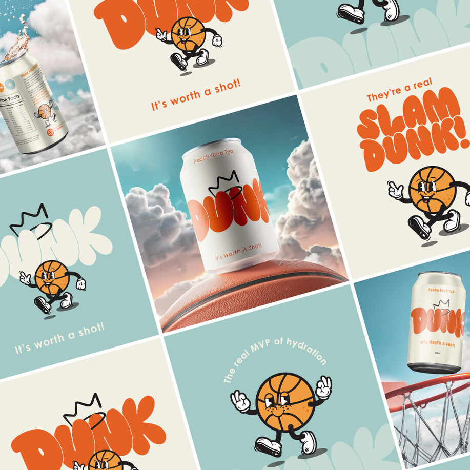 Dunk iced tea - Branding & packaging design
