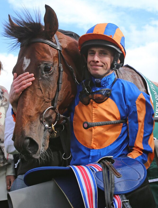 Churchill and Ryan Moore after the Irish 2,000 guineas