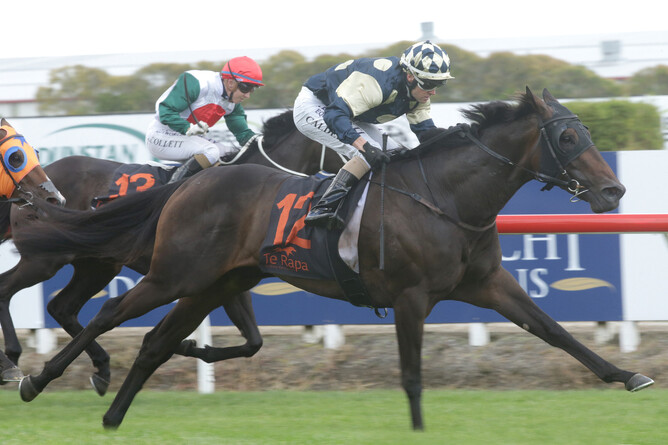 Tokorangi (Redwood[GB]- Agent Ziva) who took out the Gr.2 Waikato Guineas at Te Rapa in impressive style. - Photo: Trish Dunell