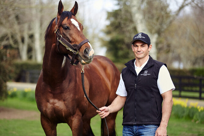 Mapperley Stud principal Simms Davison pictured with Contributer.  - Photo: Supplied