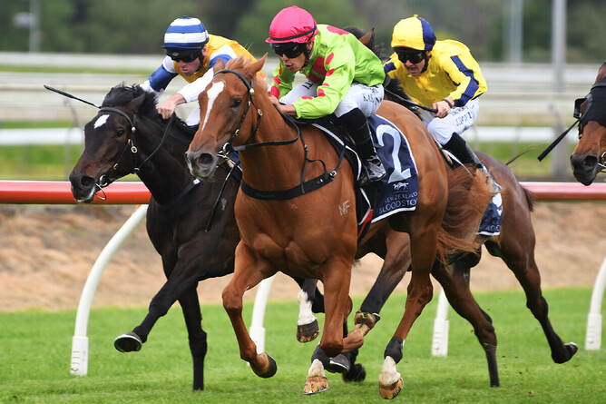 Monovale Farm bred filly Impendabelle, takes out the Gr.2 Soliloquy Stakes  - Photo: Trish Dunell