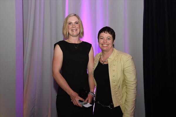 Katie-Jo Liddle receiving her Primary ITO regional student of the year award, pictured with Training Advisor, Kim Clapperton
