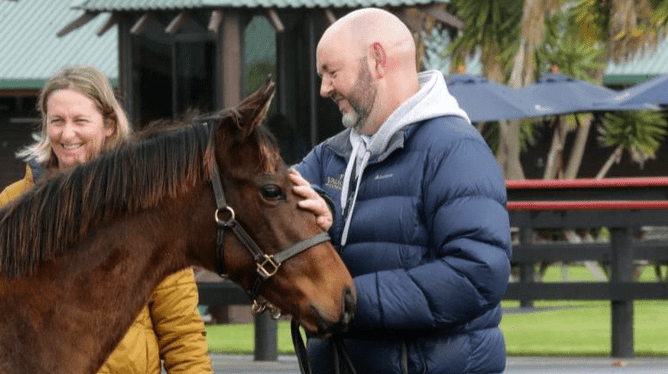 Gareth Downey was delighted to take out the inaugural $350,000 Remutaka Classic (2100m) with The Odyssey on Saturday.  - Photo: Trish Dunell