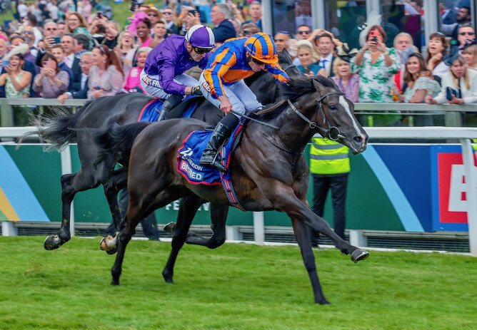 Auguste Rodin dashes to victory in the Gr.1 Epsom Derby (2400m) - Photo: supplied
