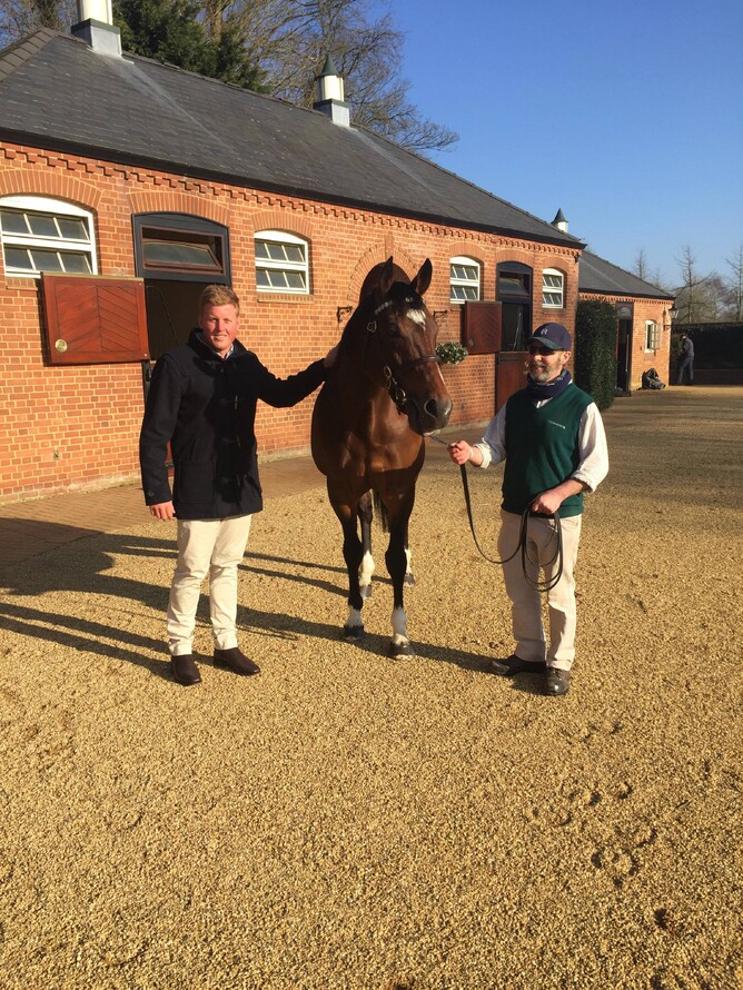 David pictured with the legendary stallion Frankel