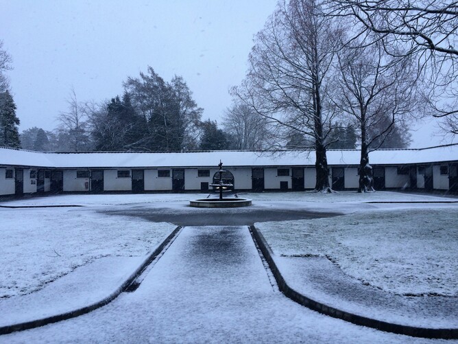 Snowing in March in Ireland