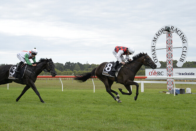 Talented mare La Crique dashes to a second Group One victory in the Gr.1 Trackside Otaki-Maori WFA Classic (1600m) on Saturday. - Photo: Race Images