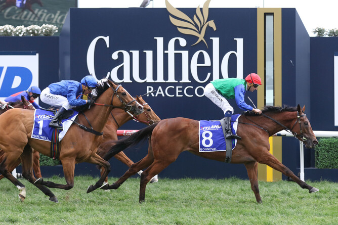 Bonneval pictured winning the G1 Underwood Stakes last season - photo Bruno Cannatelli