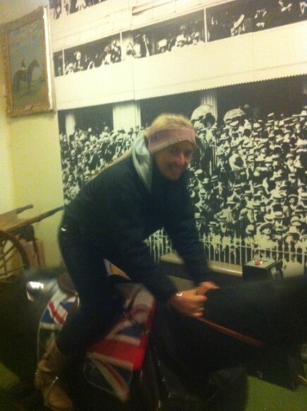 Holly at the Racing Museum