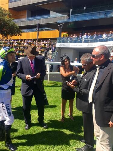 Dwayne Dunn, David Hayes, Dinar Collinson, Costa Feneridis and John Collinson at Royal Randwick