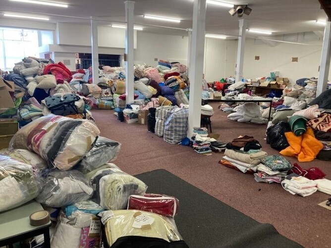 Hastings racecourse has become an important centre for the local community following the impact of Cyclone Gabrielle, providing a base to help clean-up efforts. - Photo: Supplied