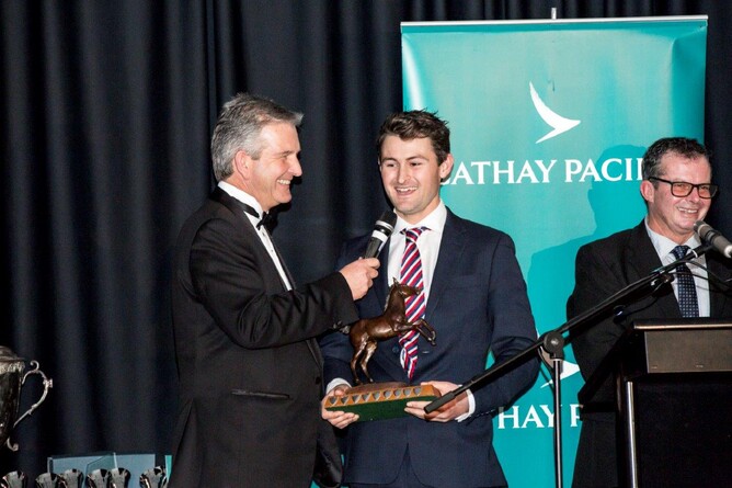 Benji King during the presentation of the Mary Lynne Ryan Young Achiever award - Juliet Drysdale