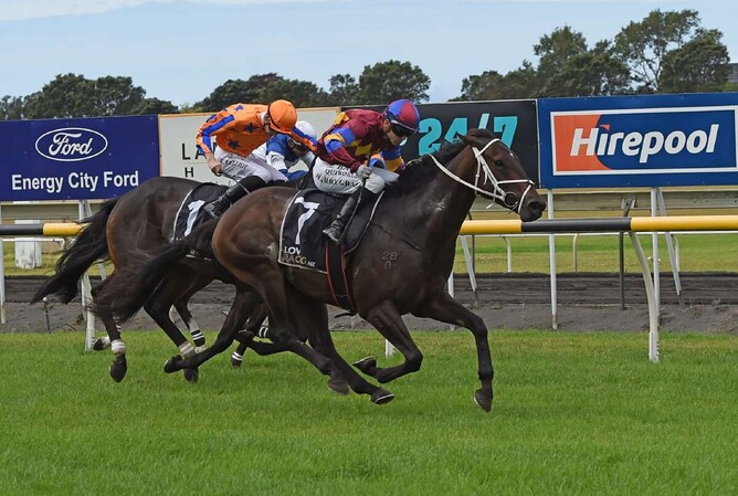 Herbert scores a home-town triumph in the Denis Wheeler Earthmoving Taranaki Cup. - Photo: Megan Liefting (Race Images)