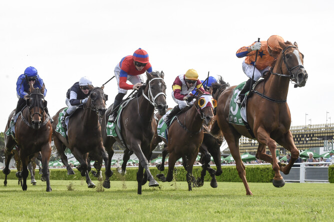 Te Akau Shark (Rip Van Winkle[IRE]-Bak da Chief) is pretty special pictured winning the Gr.1 Chipping Norton Stakes - Bradley Photography