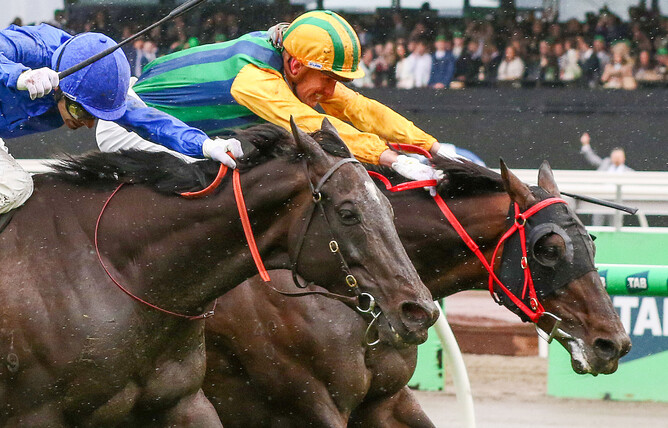 Ceolwulf captures the Gr.1 Champions Mile (1600m) at Flemington - Photo: Bruno Cannatelli