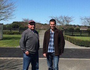Brian Collins all smiles at the Auckland Stallion Tour