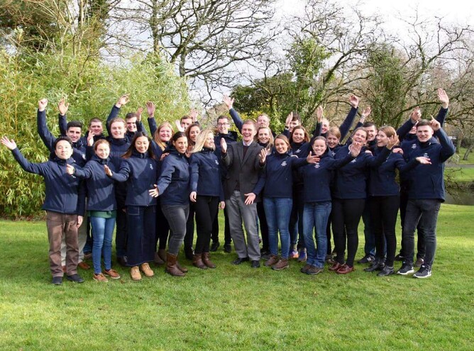 Danielle pictured with her fellow Irish National Stud 2018 student intake