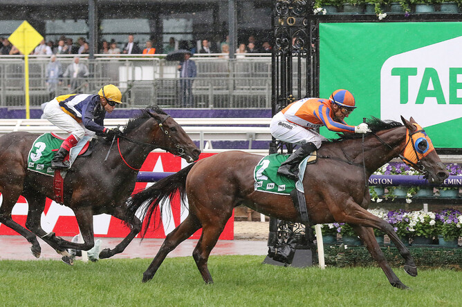 2019/20 New Zealand Horse Of The Year winner, Melody Belle, takes out the Gr.1 Empire Rose Stakes (1600m) at Flemington Photo Credit: Bruno Cannatelli