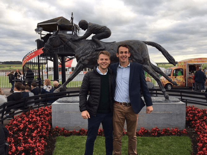 With Lance Forbes at the Curragh