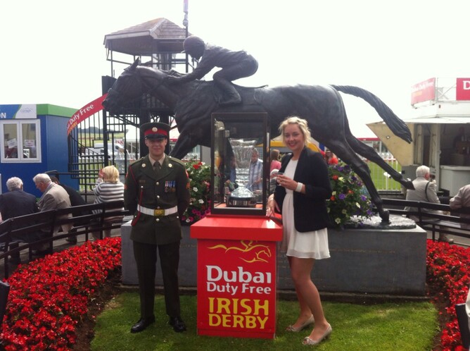 Holly and the Irish Derby Trophy