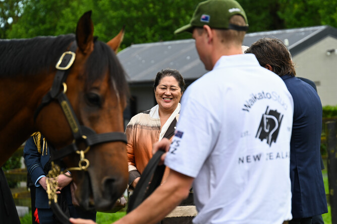 Her Excellency, The Rt Hon Dame Cindy Kiro GNZM, QSO, Governor-General of New Zealand  at Waikato Stud. - Photo: Nicole Troost