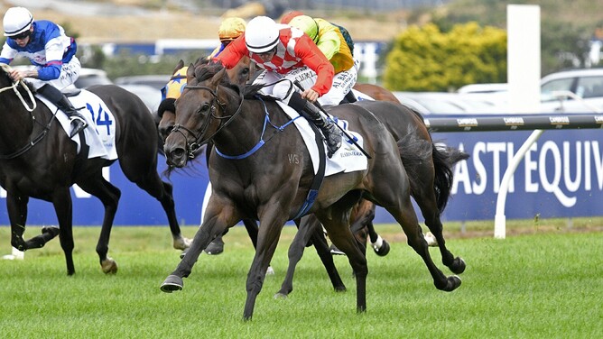 Orchestral winning the Listed Elsdon Park Aotearoa Classic (1600m) at Ellerslie on Saturday.  - Photo: Kenton Wright (Race Images)
