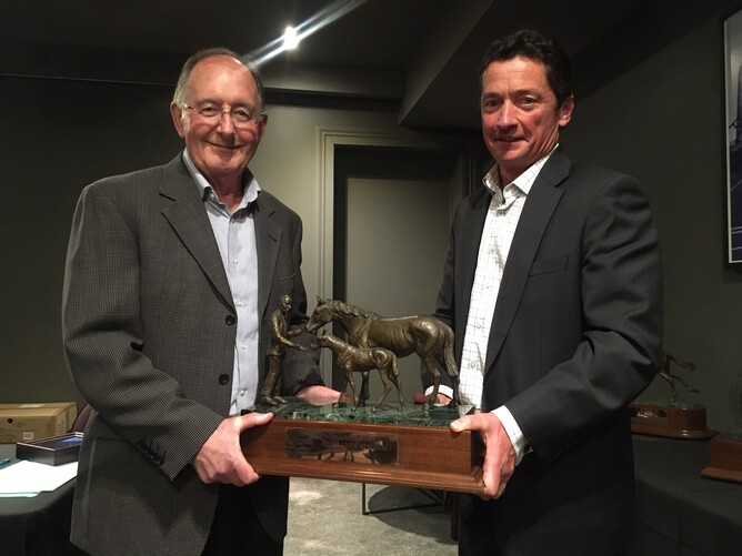 Changing of the guard. Outgoing Wellington branch president Darryl Burrow and the newly elected Alex Kelly. Photo: Supplied