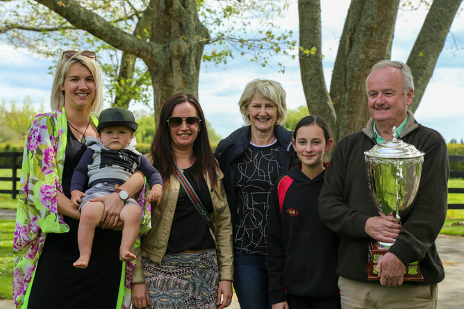 Natalie (left), Nash, Rachael, Jo, Emaani and Rick Williams.  Photo: Picket Fence