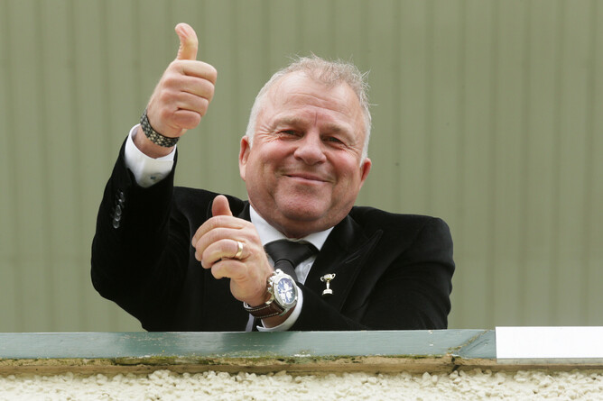 Milan Park principal Tony Rider pictured after dual stakes success at Hastings - photo Trish Dunell
