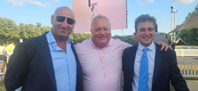 Josh Herd with Pat Vinaccia and Albert Bosma at Royal Ascot - Photo: Supplied
