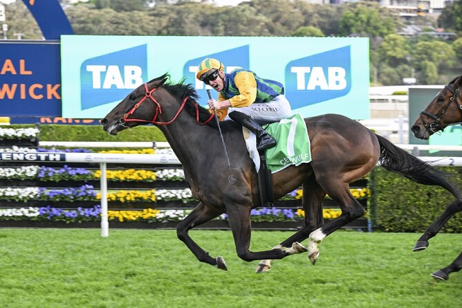 Ceolwulf scores a stunning victory in Saturday’s Gr.1 TAB Epsom Handicap (1600m) at Randwick - Photos: bradleyphotos.com.au