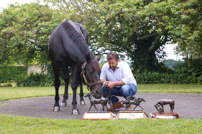 Waikato Stud principal Mark Chittick pictured with New Zealand Champion sire Savabeel.  - Photo: Supplied
