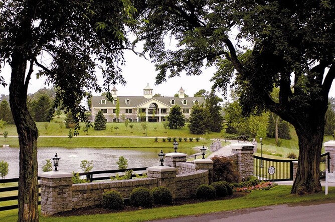 The impressive office and grounds at Winstar Farm